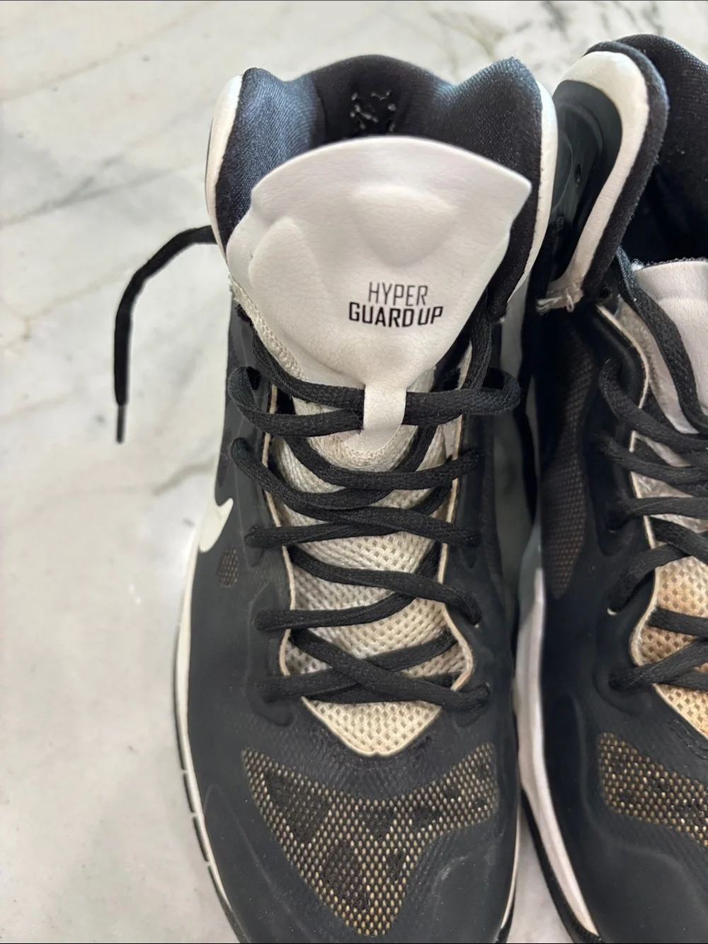 Nike Black and White High-Top Athletic Shoes